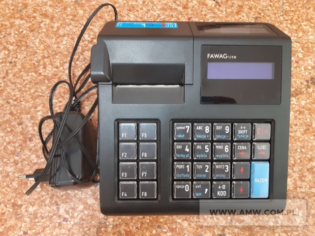 Kasy fiskalne - pakiet zawierający 6 poz. asort., w tym: kasy fiskalne FAWAG LITE 12-0102-13 - 4 szt., kasy fiskalne POSNET BINGO HS EJ 4.03 - 2 szt. 